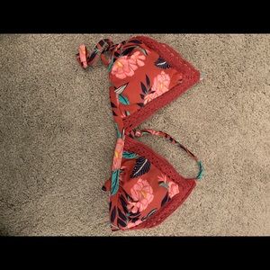 Red swim top